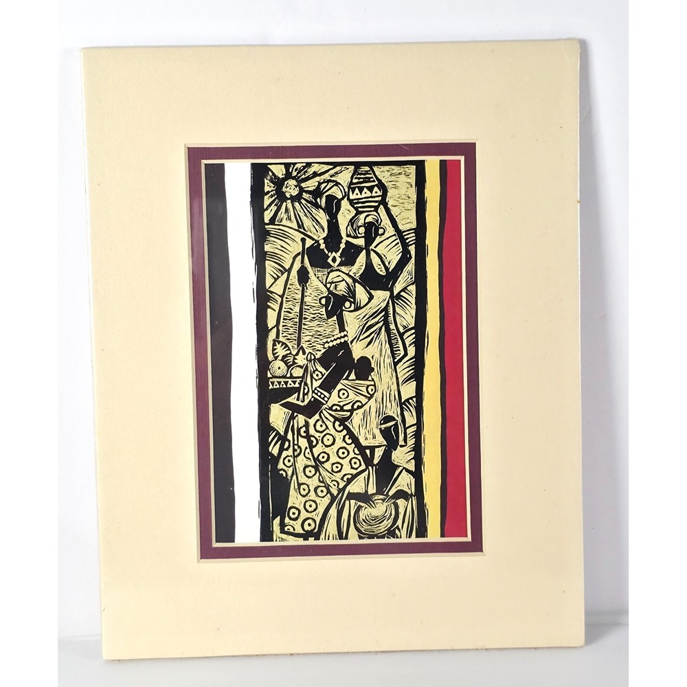 Mahogany‎ Hallmark African American Art Print 8x10 Matted Vintage